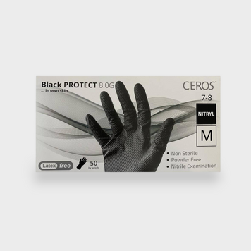 Рукавички Ceros Black Protect 8.0г M 23011 фото